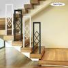 85cm Carbon Steel U-Shaped Stair Handrail,Black/White Decorative Stair Railing Floor-Mounted for Stairs,Attics