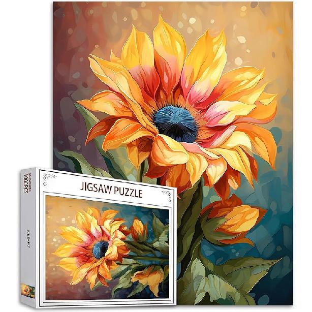 Гортензия в стеклянной вазе Пазл 1000 деталей Пазлы для взрослых, Цветущие цветы Пазлы для сложной семейной активности Игры DIY Пазл Flower 05