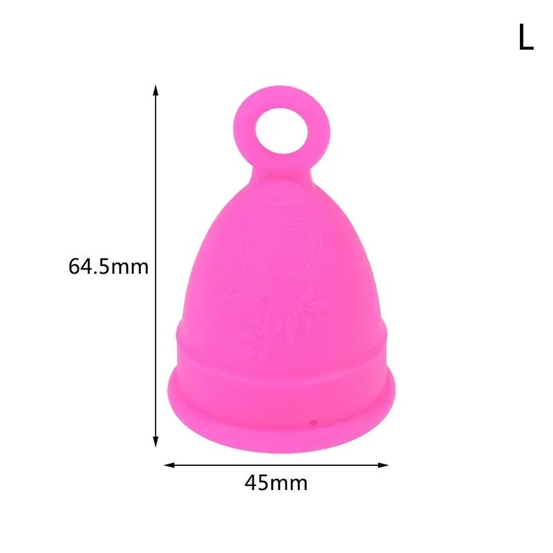 Size S/L Menstrual Cup Medical Silicone Lady Feminine Hygiene Copa Women Period Soft Grade with Storage Case Leak-proof Reusable