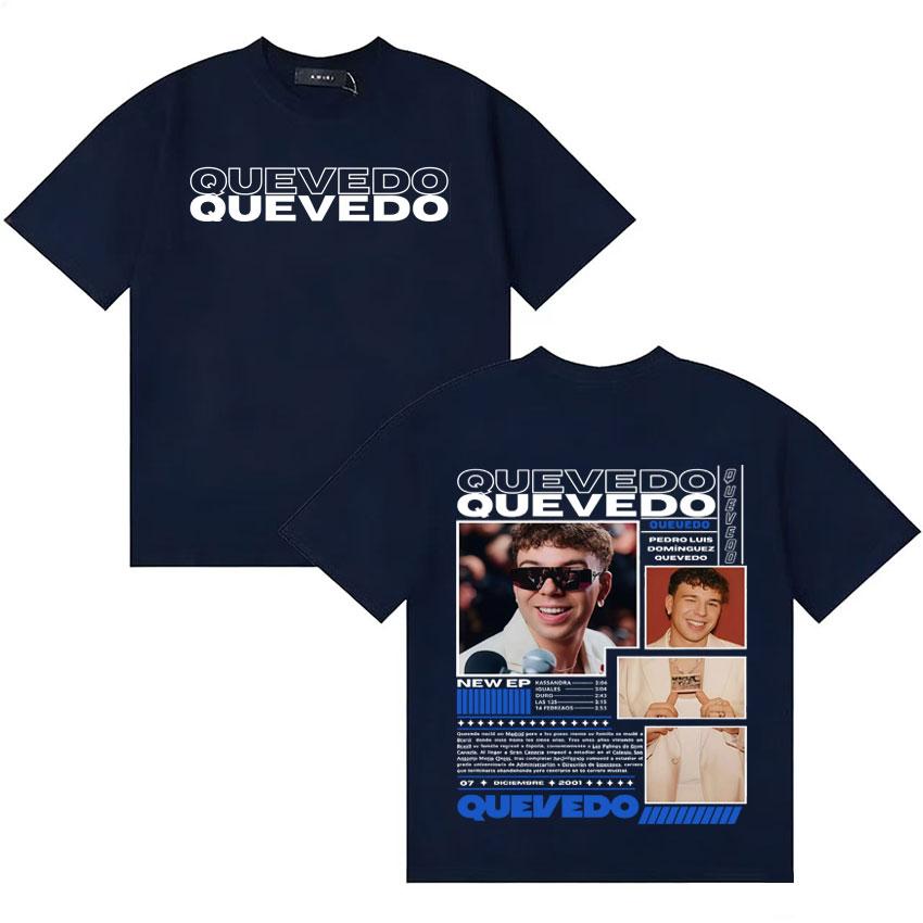 Rapper Quevedo Buenas Noches T Shirts Unisexs Clothing High Quality Tshirt Street Short Sleeve Aesthetic Oversized Y2K Tee Shirts