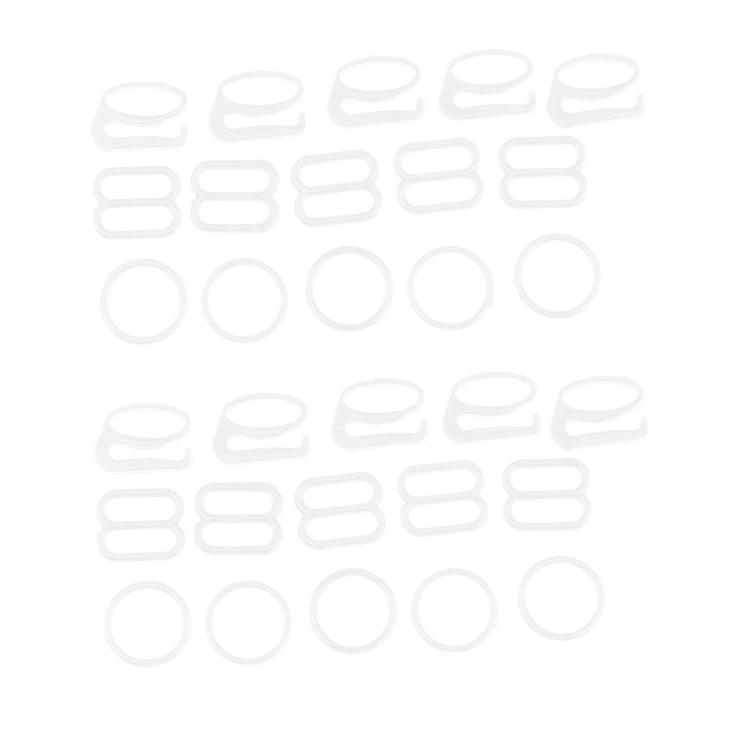 10 Kits Adjustable Extension Nylon Slider Strap Replacement Lingerie Hook