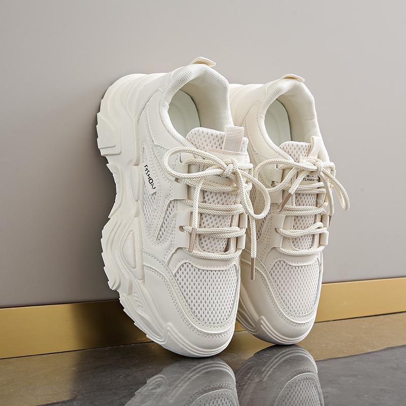 Fashion 2025 New Women New Fashion Platform Sport Shoes Women Summer  Casual Chunky Sneakers Women Mesh  Platform Shoes