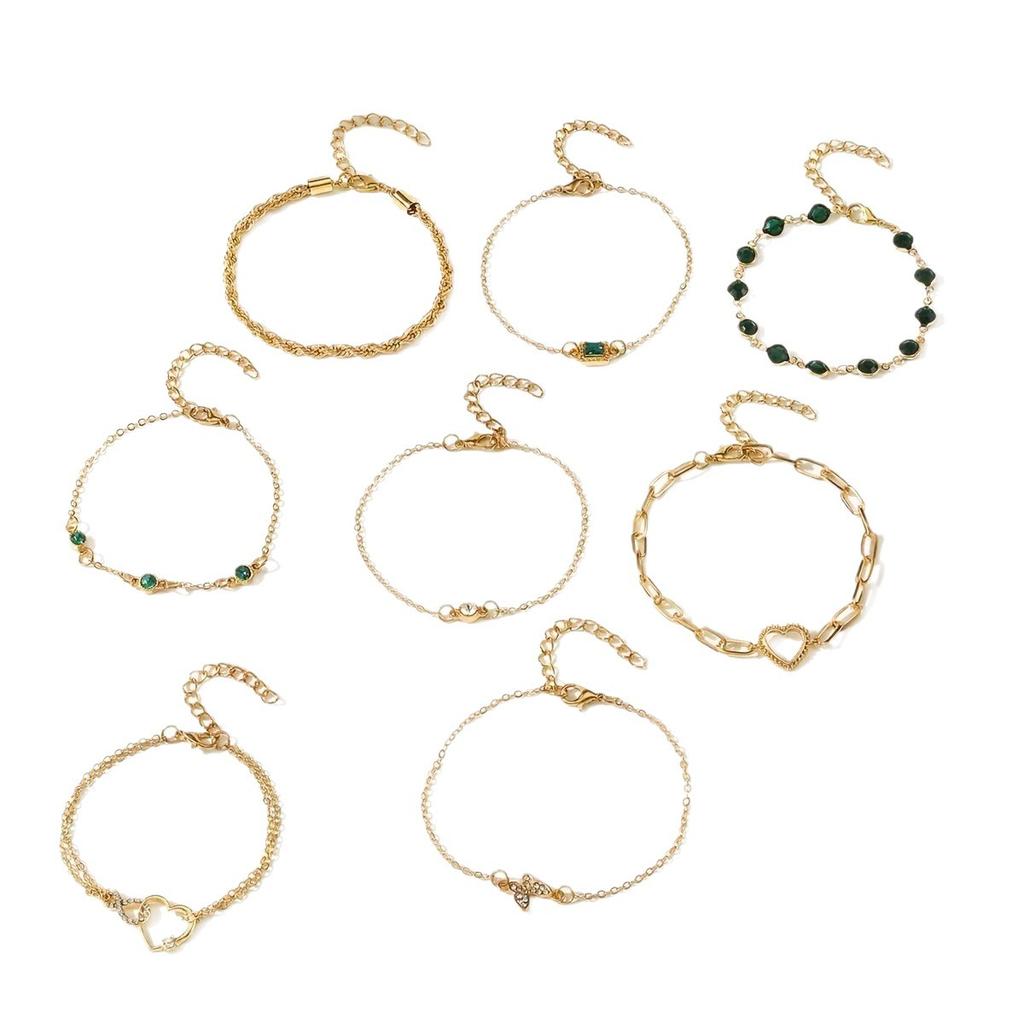 Hot-selling women's bracelet set, butterfly love design versatile jewelry