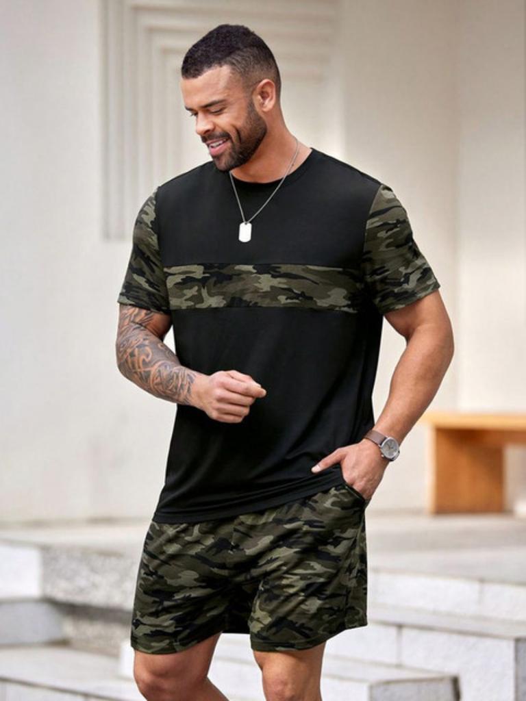 Fashion Outdoor Beach Shorts Men's Short-sleeved T-shirts And Shorts Sets Summer 3D Print Men's Sets