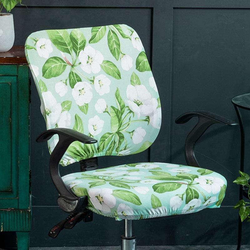 Elastic Split Chair Cover, Computer Swivel Chair Cover, Chair Cover, Office Chair Cover, Seat Cushion Cover - Printed Model
