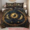 SHEIN Sun and Moon 3D Digital Printing Quilt Set Three-piece Customization