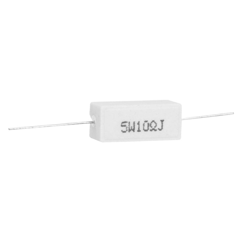 10Pcs Cement Resistor Power Resistance 5percent  Insulated Electronic Components 5W(10R)
