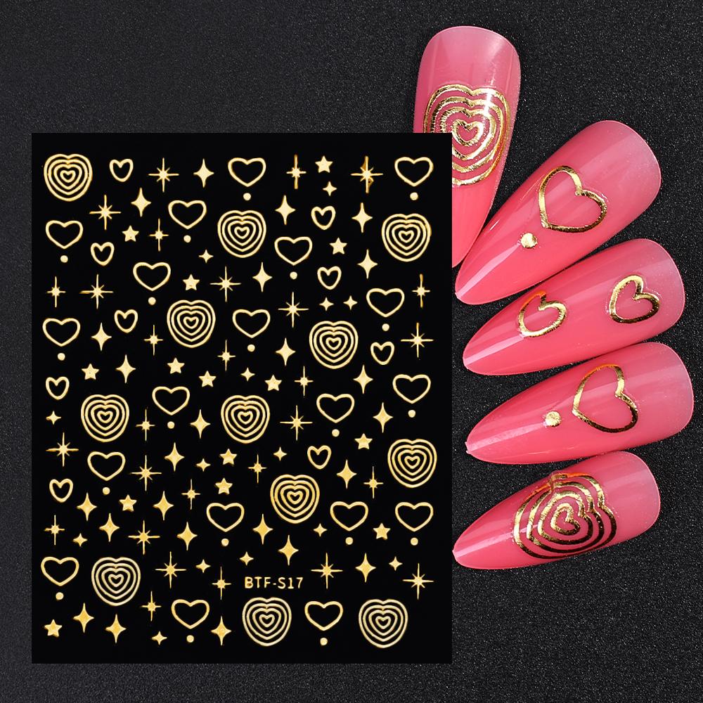 1 buc autocolant French Love Circle Nail Art