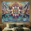 Mandala Flowers Digital Printing Polyester Wall Tapestry Suitable for Use In Living Rooms Bedrooms Offices Bars Party