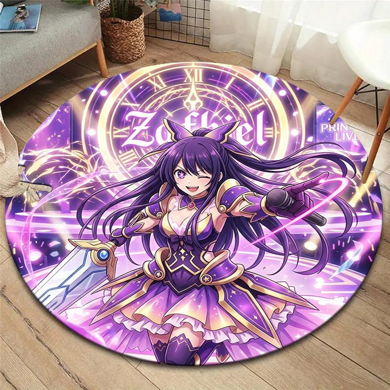 Date Live Round Area Rug Carpet Rug For Living Room Bedroom Sofa Playroom Decor Nonslip Floor Mat