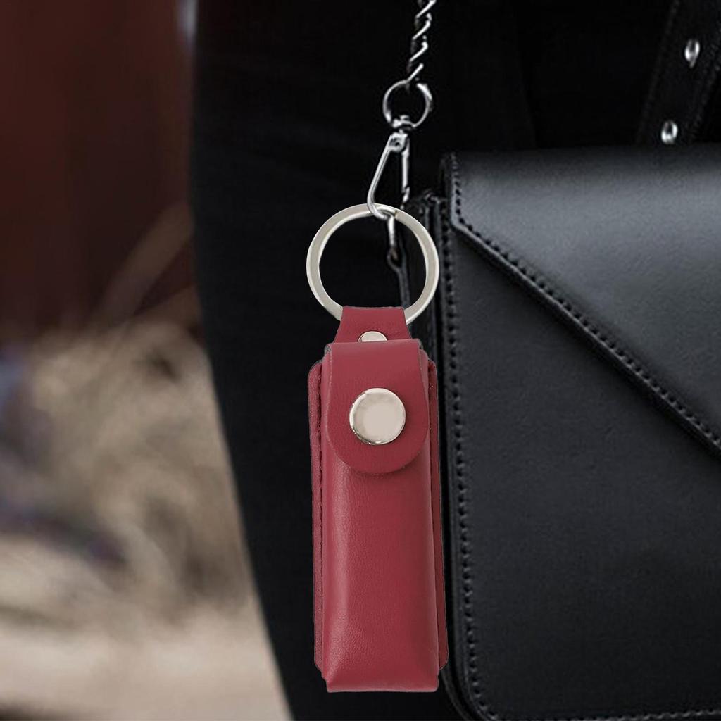 Flash Drive Case PU Leather USB Flash Drive Storage Case Small Keychain for Teacher Photographers Office Backup Birthday Access