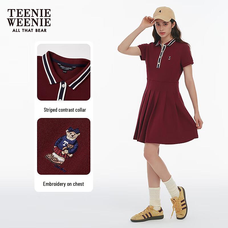 Teenie Weenie Women s Striped Embroidered T-Shirt Dress M