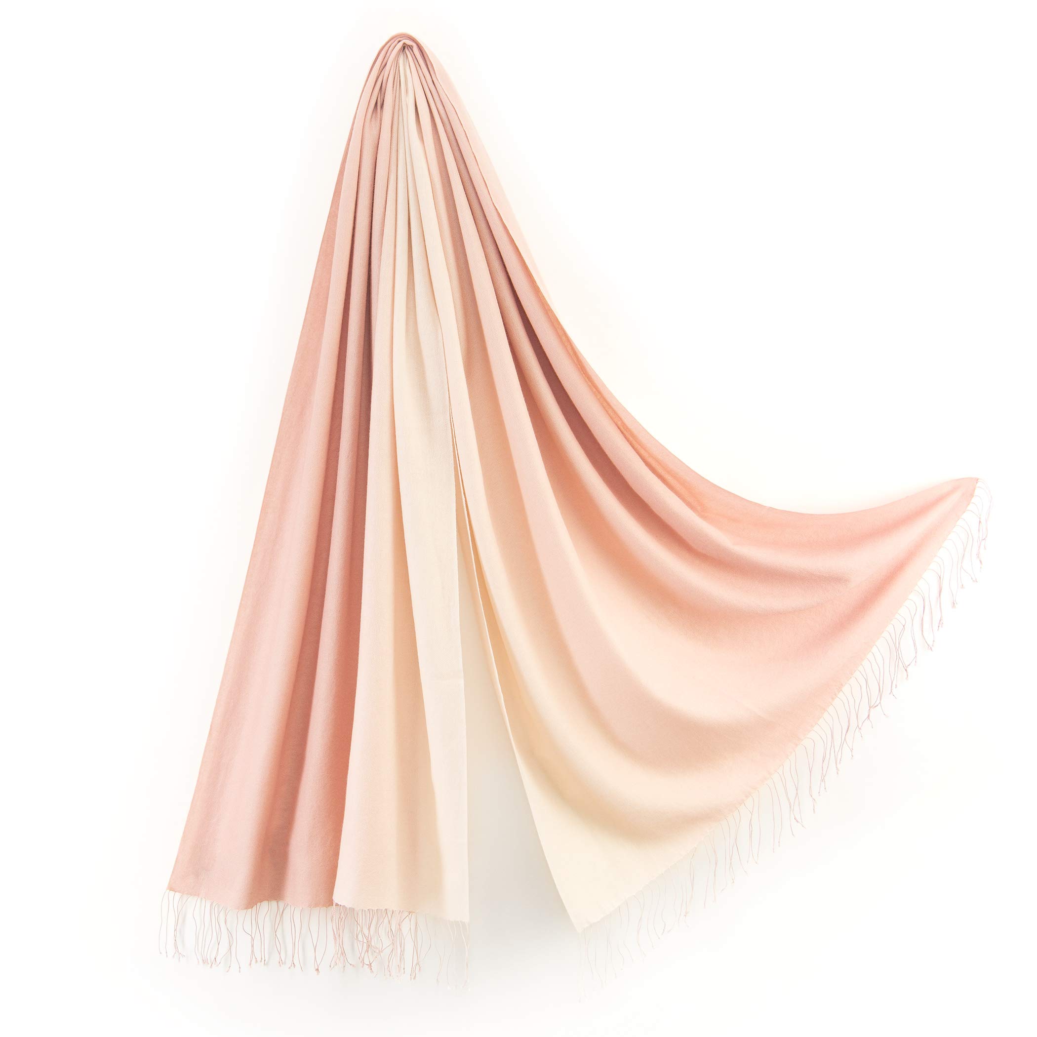 

Большой кашемировый и шелковый градиентный розовый подарочный набор [Коллекция пашмин] Палантин, 70x200 см, Бежевый,