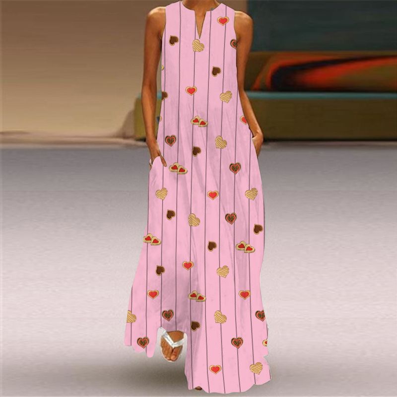 V-neck Dress Women's Fashion 3D Fashion Peacock Feather Print Loose Plus Size and Floor Skirt 2023 Sexy Beach Dress
