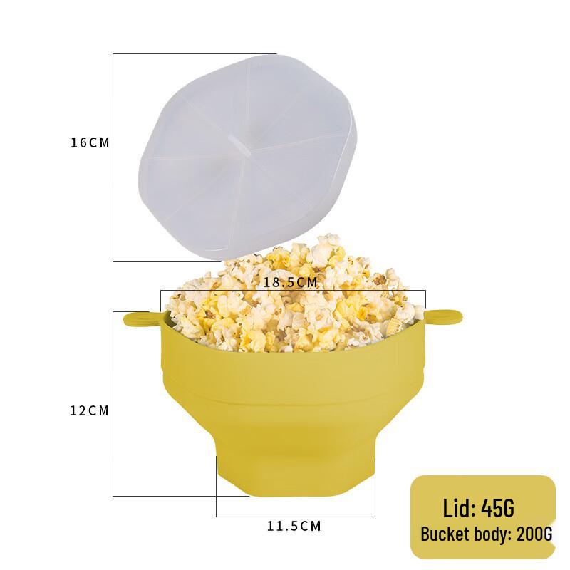 

ZISIZ Large Foldable Silicone Microwave Popcorn Bucket