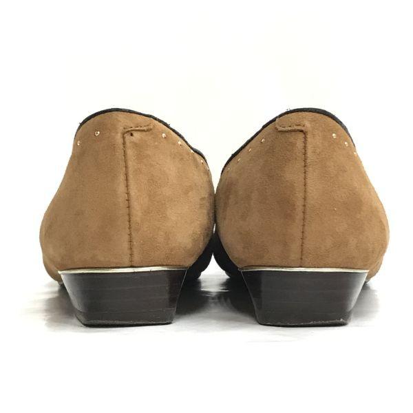 TRUSSARDI suede leather pumps 23.0 black Made in Japan(USED)