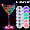1pcs Luminous Bottle Stickers Lights 6cm LED Coaster Lamps for Xmas Bar KTV Wedding Party Cocktail Drink Cups Vase Decor