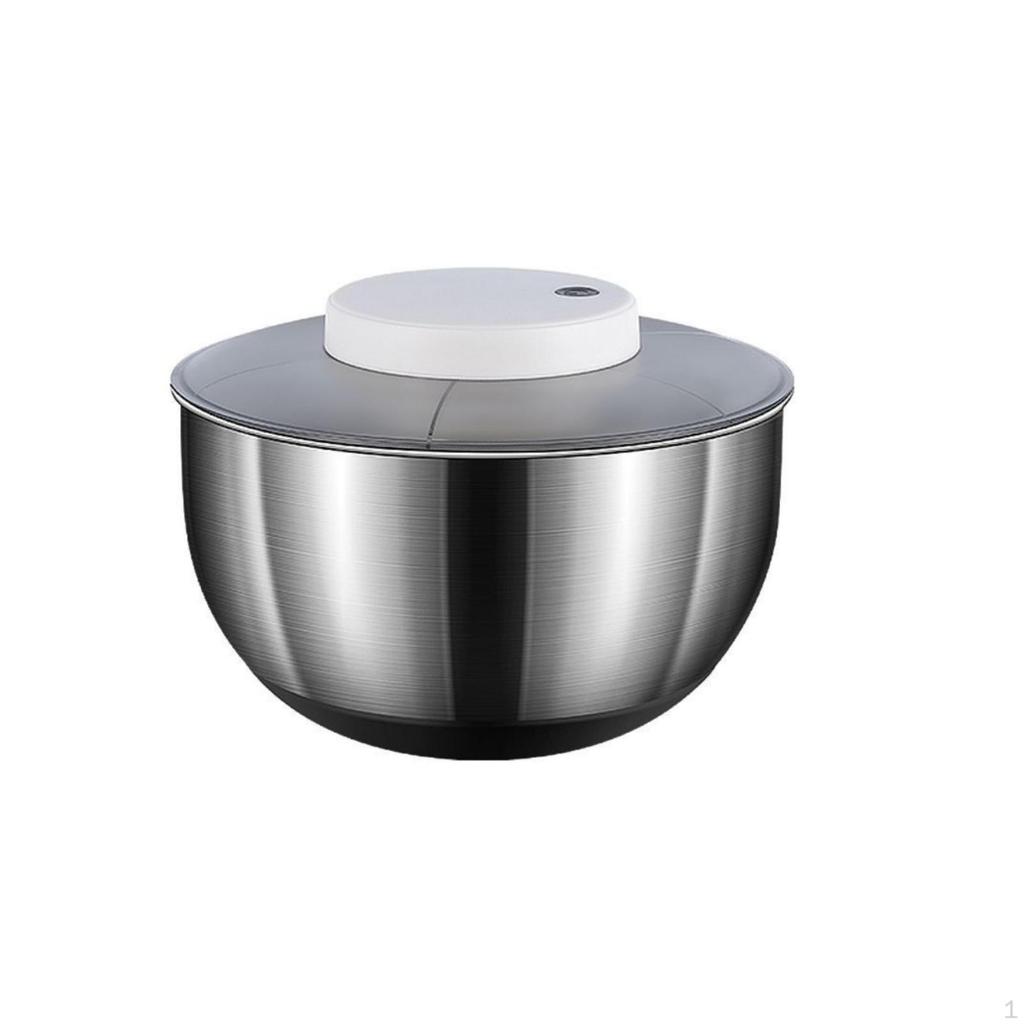 Electric Vegetable Dryer Automatic with Stainless Steel Bowl Efficient for Kitchen, Meal Prep
