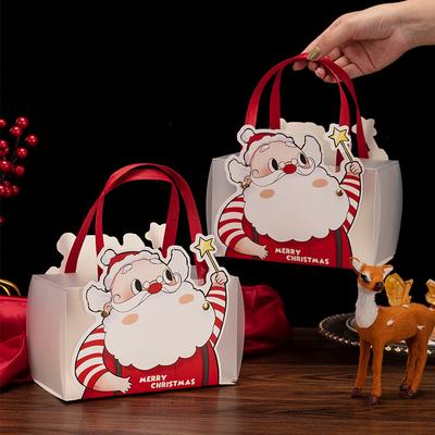 Štědrovečerní jablko v karamelu dárková taška nákupní taška dárková krabička Santa Claus papírová taška průhledný obalový sáček