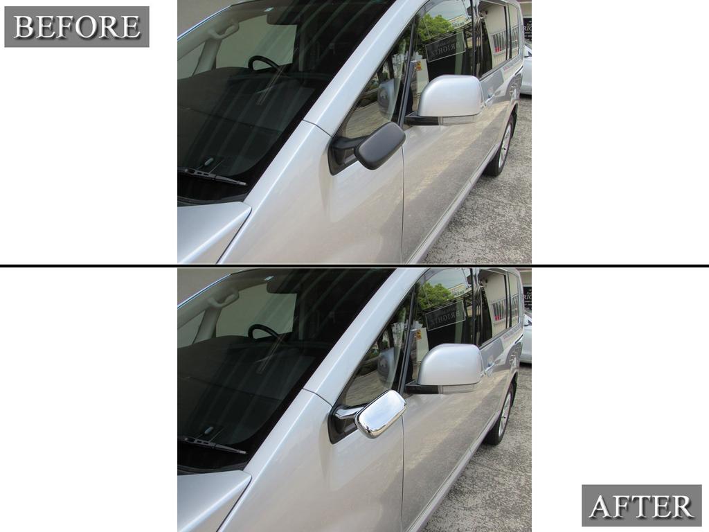 BRIGHTZ Chrome Fender Mirror Covers for Delica and CV5W Compatible with and V5 models and Part 22822 D5 CV1W, CV2W, CV4W, [MIR-FEN-003] CV, CV1, CV2,