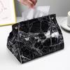Marble Pattern Napkin Container Decorative Car Tissue Box Nordic Paper Tissue Case  Bathroom