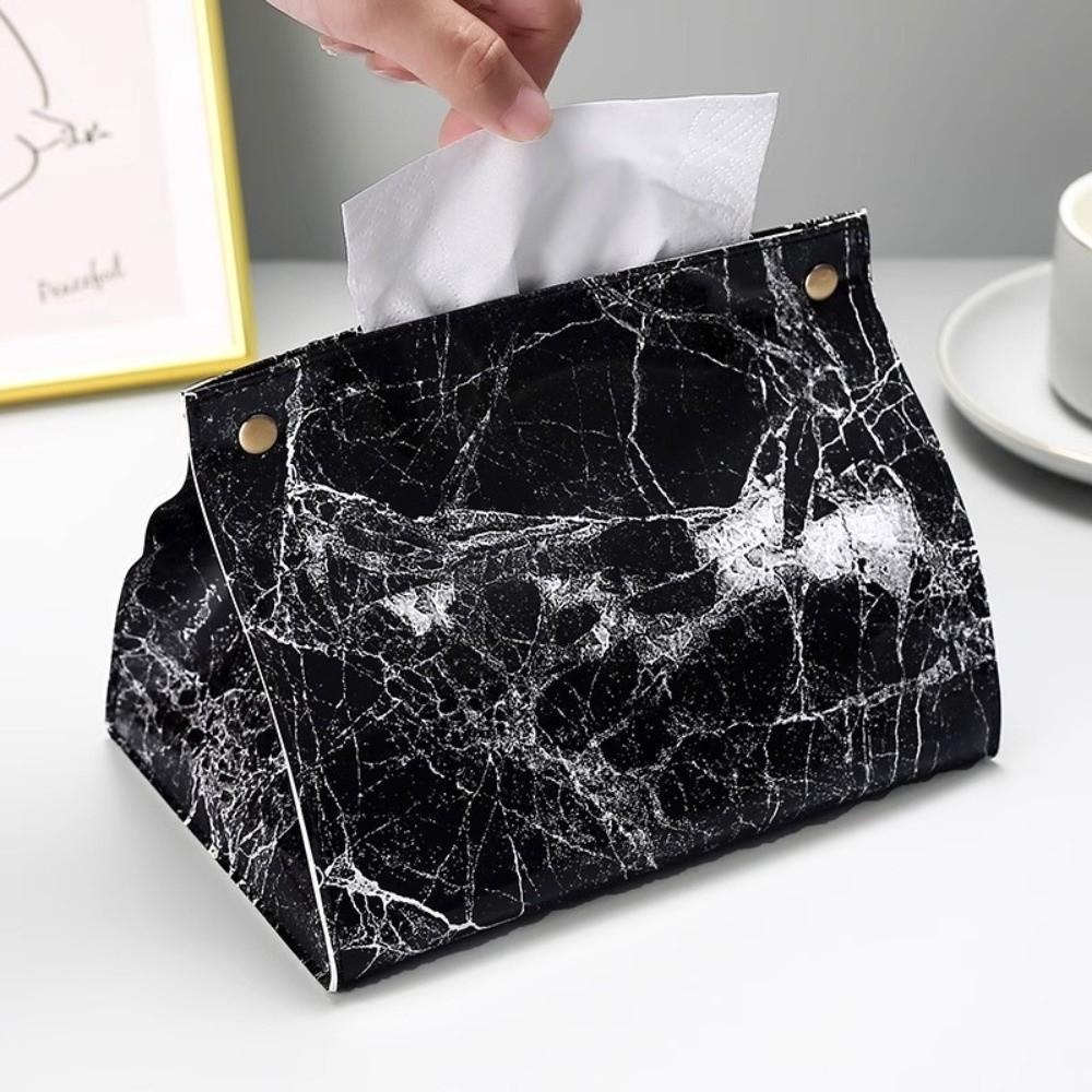 Marble Pattern Napkin Container Decorative Car Tissue Box Nordic Paper Tissue Case Bathroom