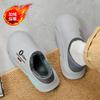 Cotton slippers winter velvet thermal bag and cotton shoes waterproof and non-slip thick-soled heightened large-size slippers
