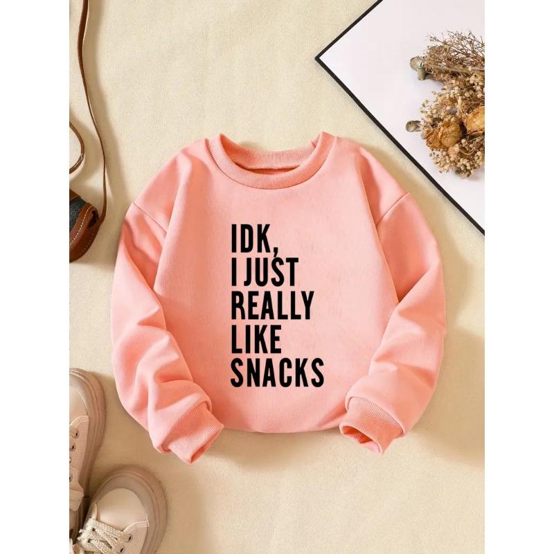 Kids Sweatshirt Creative Letter Pattern Stylish Casual Round Neck Sweatshirt Suitable for Everyday Parties, Vacations, And Gifts