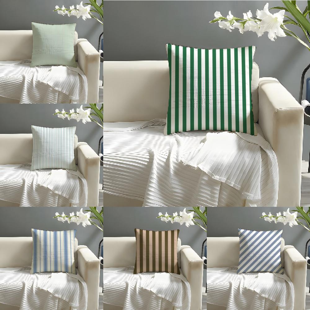 Minimalistischer vielseitiger Streifen Kissenbezug Leinen Kissenbezug Sofa Heimdekoration Kissenbezug Kissenbezug