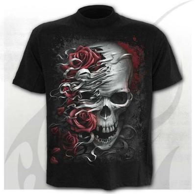 Skull Skull 3D Streetwear T-shirt Costumes Polyester Black New