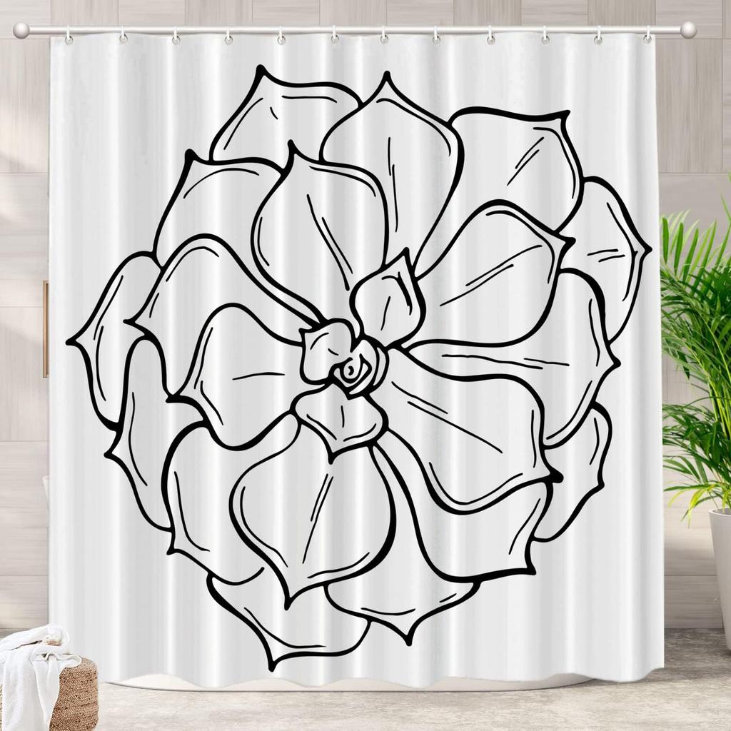 Tree of Life Decorative Shower Curtain, Green Cute Shower Curtain Bathroom Farmhouse Bathtub Decorative Waterproof