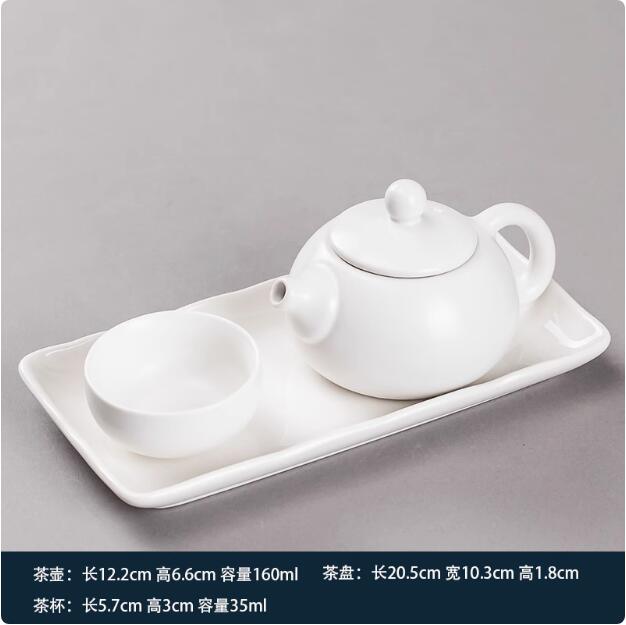 Kung Fu Tea Set with Tea Tray, Simple Modern Teapot, Japanese, Hotel Rooms, Dormitory, Home