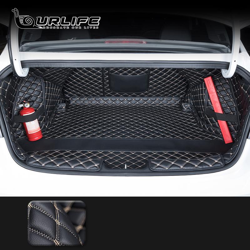 Car Styling Custom Rear Trunk Mat Leather Auto Cargo Mats Liner Pad Carpet Accessories For Hyundai Elantra CN7