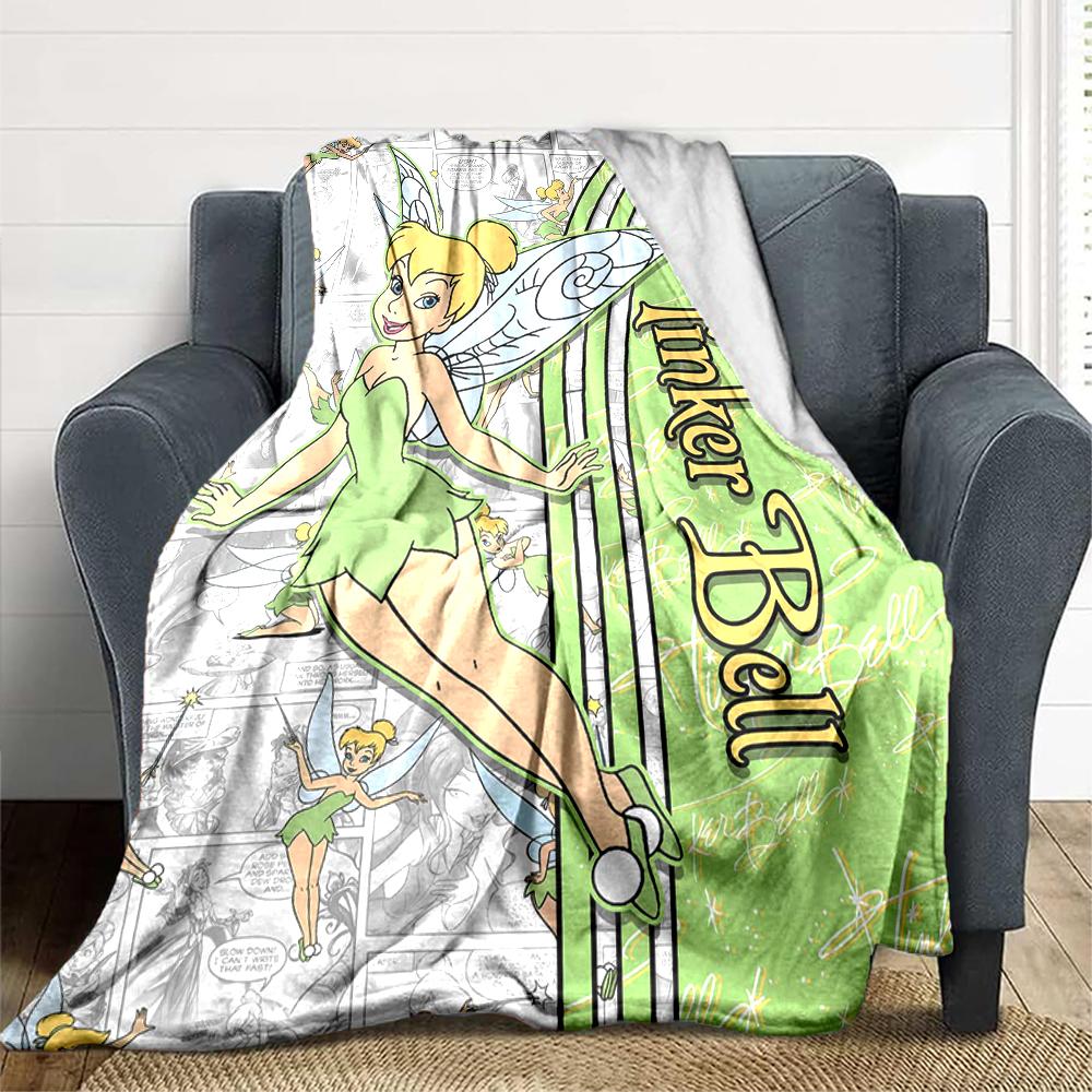 1Pc Tinker Bell Fantasy Adventure Blanket Soft And Comfortable Casual Warm Camping Travel Christmas Halloween Xmas Gift M924551