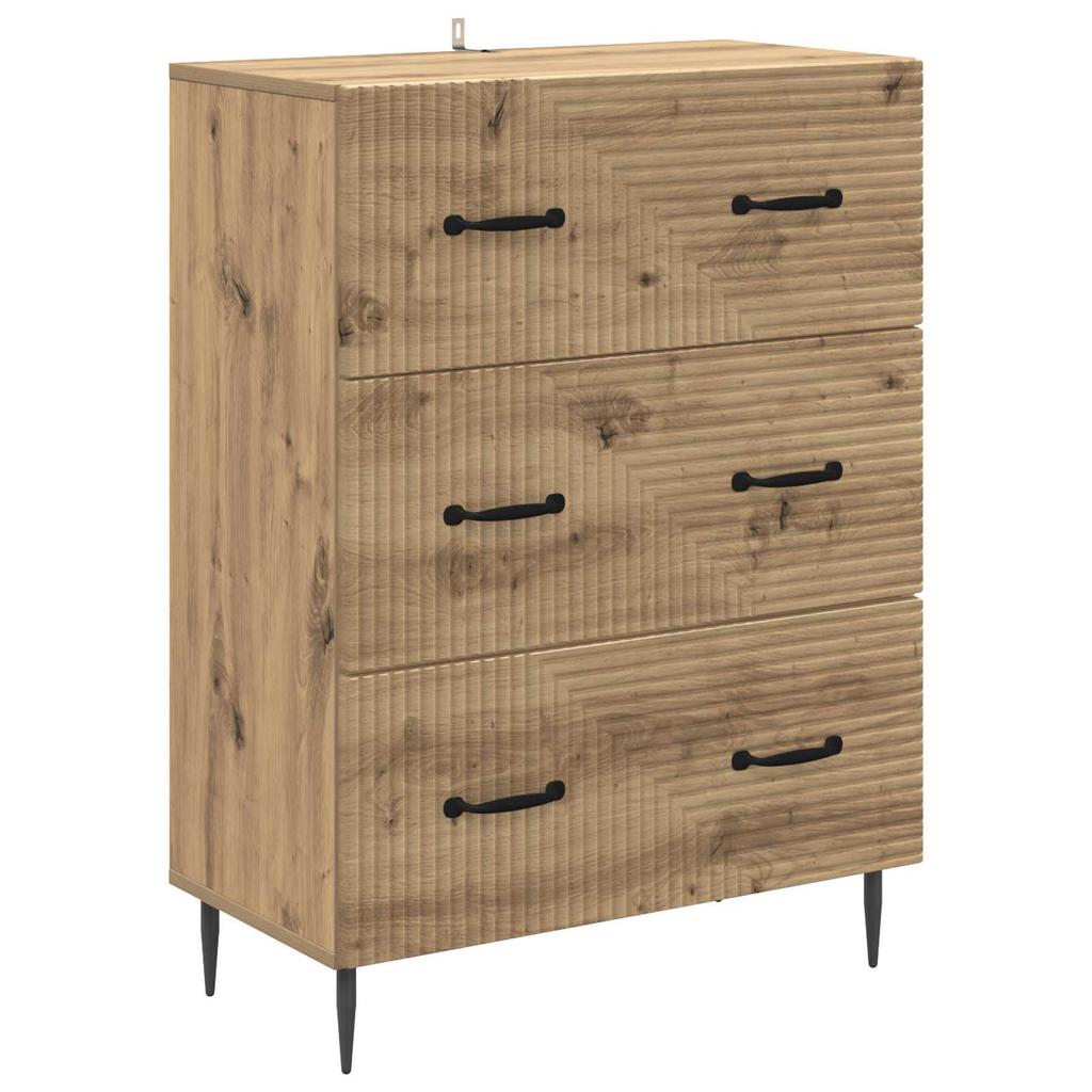 Artisan Oak Drawer Cabinet 66 X 34.5 X 89.5 Cm