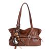 Classic Pu Leather Tote Bag For Women With Zipper Closure And Inner Pouch For Daily Office Use