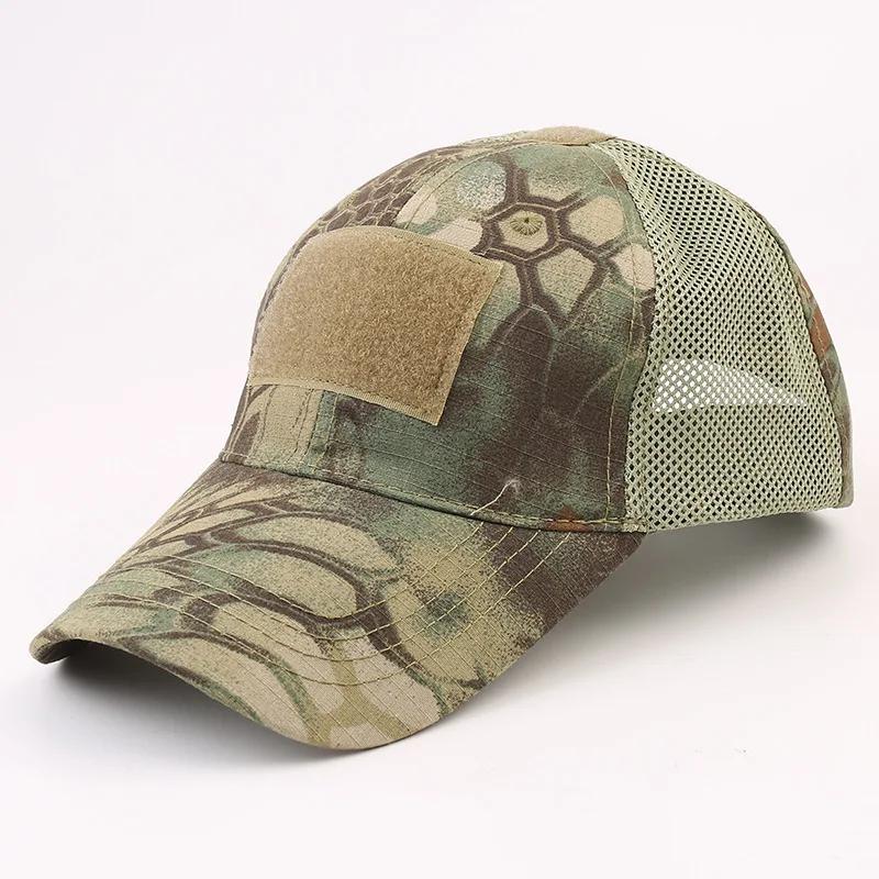 Camouflage Outdoor Baseball Caps Mesh Tactical Hiking Fishing Sport Adjustable Snapback Contractor Dad Hats Men Women