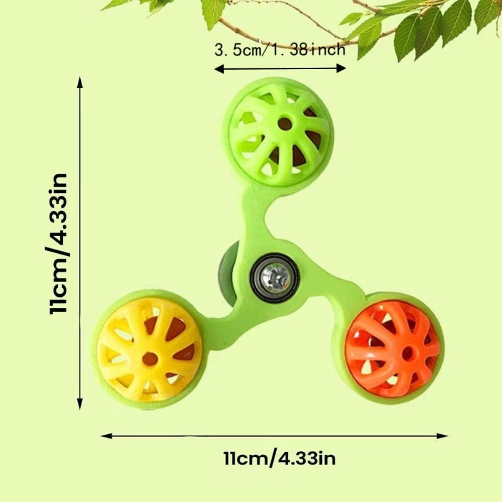 Hanging Parrot Wheel with Bell Interactive Bird Cage Toy for Chewing Parrot Spinner  Bird Cage Use