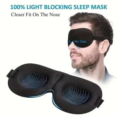 3D Schlafmaske Augenbinde Schlafhilfe Weiche Memory-Schaumstoff-Augenmaske zum Schlafen und Reisen Lichtblockierend Slaapmasker Augenabdeckung
