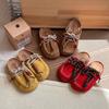 Children Casual Shoes for Girls Autumn New Fashion Korean Style Soft Bottom Anti-slippery Versatile Retro Outside Mules