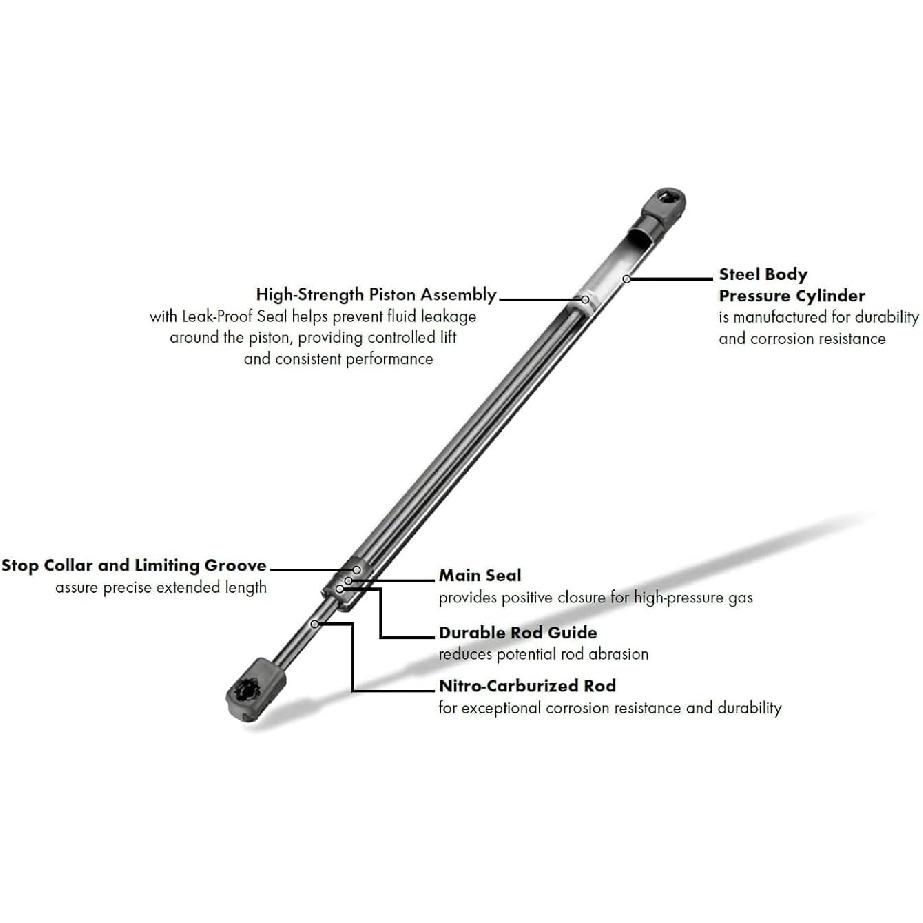 2PCS 17.72 Inch Front Hood Struts Lift Supports compatible with LEXUS 03-09 GX470 Replacement for TOYOTA 03-05 4RUNNER Shock Gas Spring Prop Rod