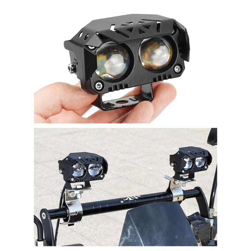 Multiple Mount LED Motorcycle Light High Brightness White Yellow Beam Shockproof Housing For Nighttime Road Illumination