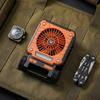 Folding Design Camping Fan Green/Orange Solar Electric Fan LED Camping Light  Car Camping