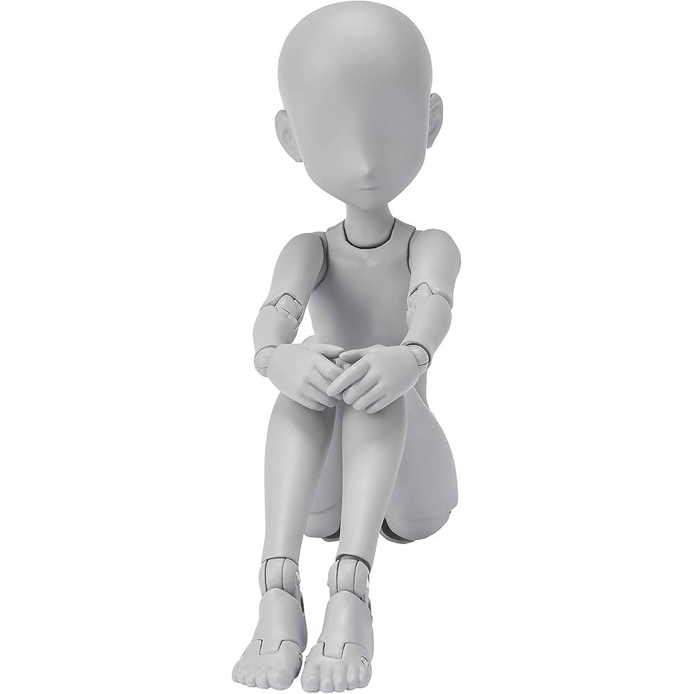 TAMASHII NATIONS S.H. Figuarts Body-chan Sugimori Ken Edition DX Set 130mm PVC ABS Action Figure Gray Color