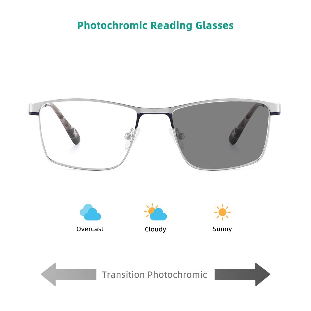 Cooling Glasses for Sight for Men Photochromic Graduation Lenses Trend Discoloration Sunglasses Men Square Spectacle Frames Men