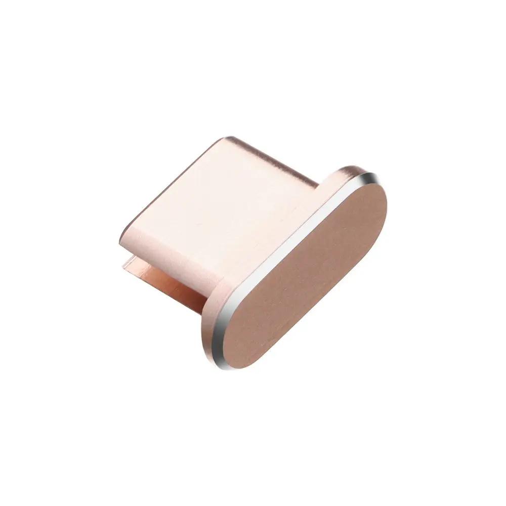 

Anti Dust Plug Charger Port Block Metal Stopper Cover For Samsung Galaxy S21 S20 Huawei P40 Xiaomi 11/10 Type-C розового золота