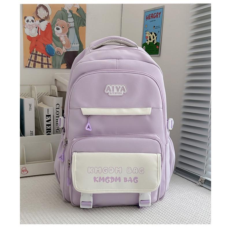 

Новый свежий и сладкий рюкзак конфетных цветов, легкий для весенней прогулки для учеников средней и старшей школы, и рюкзак большой вместимости.