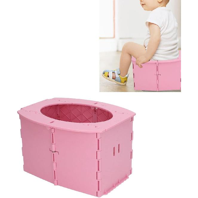 Foldable Toddler Potty, Baby Toilet Portable Travel Potty Training Potty Toddler Toilet for Camping Travel Long Distance Driving ()