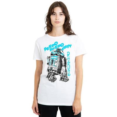 Womens/Ladies R2-D2 Graffiti T-Shirt