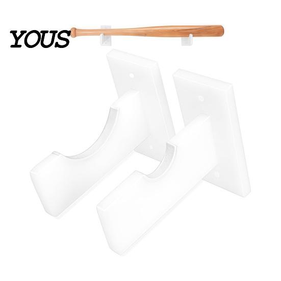 Baseball Bat Display Case 2PCS Acrylic Stands, Wall Mount Space Saving Hanging Shelf Holders, Soft Lining Protection Organizers for Sports Memorabilia